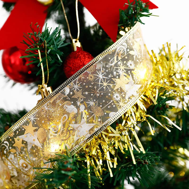 クリスマス リボン ライト クリスマスツリー デコレーション　クリスマス 楽天市場】LEDリボンライト クリスマス 電池式 ライト